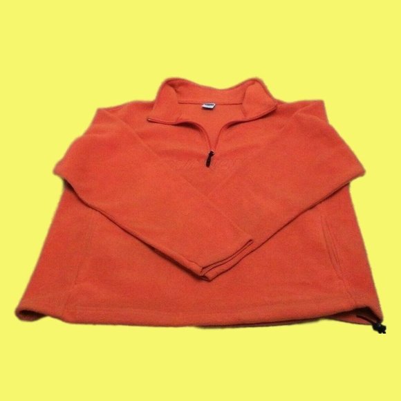 Old Navy Unisex Coat/Jacket Winter Fleece Top Zip Bottom Pull Close Orange Sz XL - Picture 10 of 16